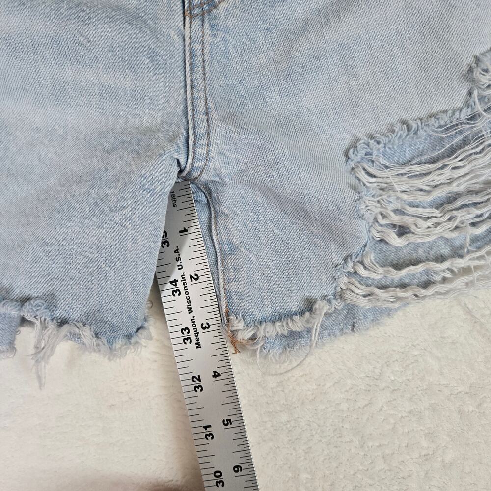 American Eagle 2 Piece Jeans Mom Shorts size 000 Distressed Womens 0690 - Picture 8 of 16